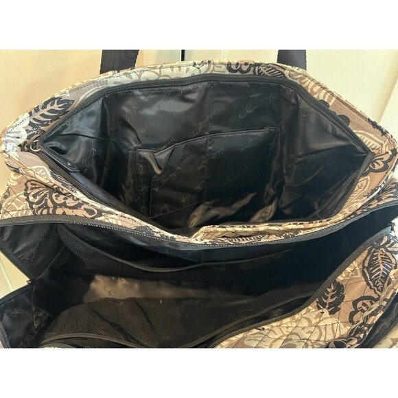 Vera Bradley Key West QVC Exclusive Large Weekender Travel Bag Rare Beige Black - Picture 10 of 11